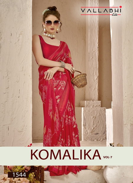 Komalika Vol 7 By Vallabhi Moss Georgette Wholesale Daily Wear Saree In India
